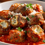 Creamy Ricotta Meatballs in Marinara