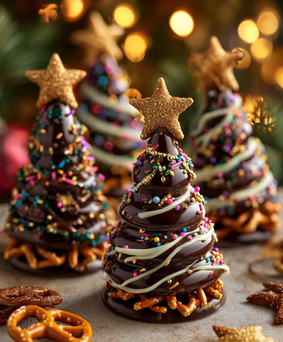 Easy Christmas Chocolate Trees