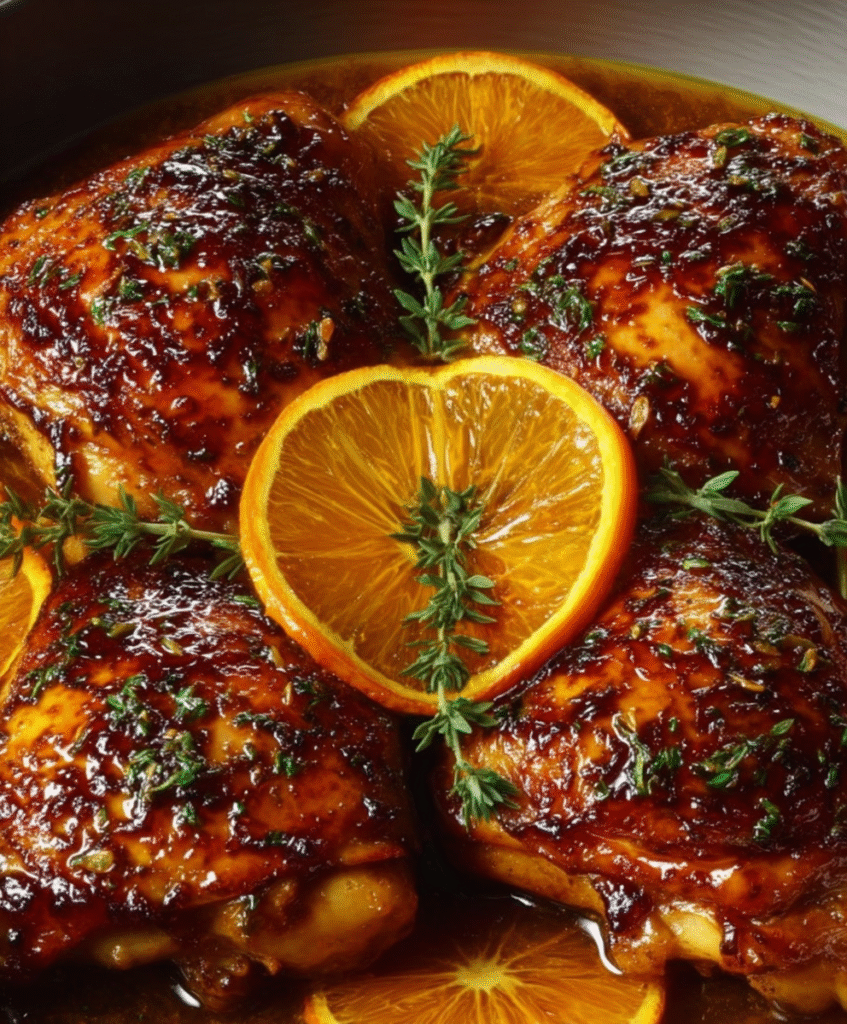 Easy Roasted Orange Chicken with Sweet Soy Glaze