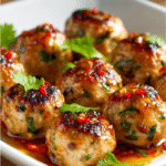 Easy Thai Baked Chicken Meatballs