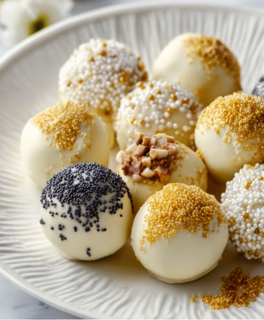 Elegant White Chocolate Truffle Bites