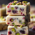 Festive Cranberry Pistachio Shortbread Bars