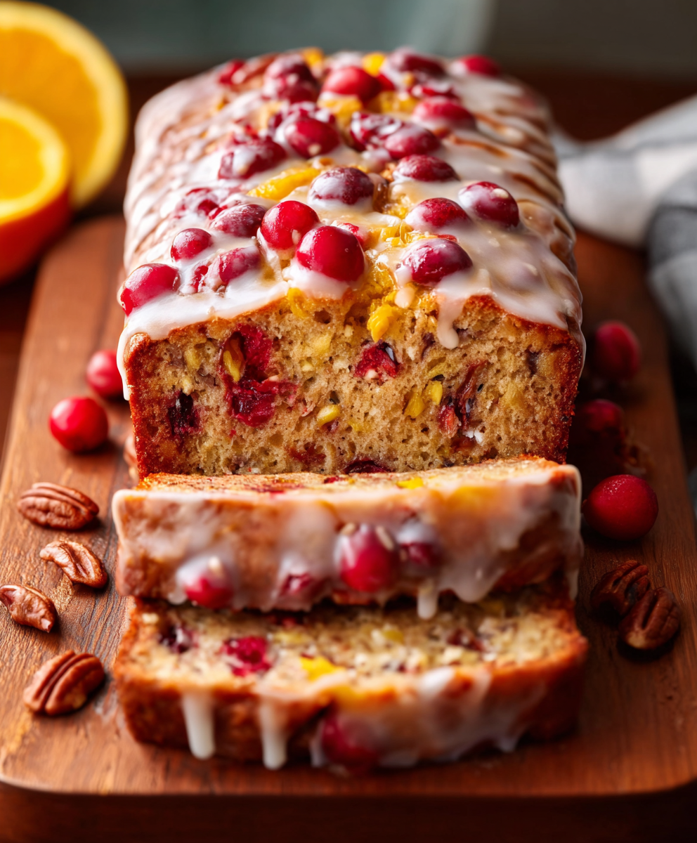 Glazed Orange Cranberry Bread