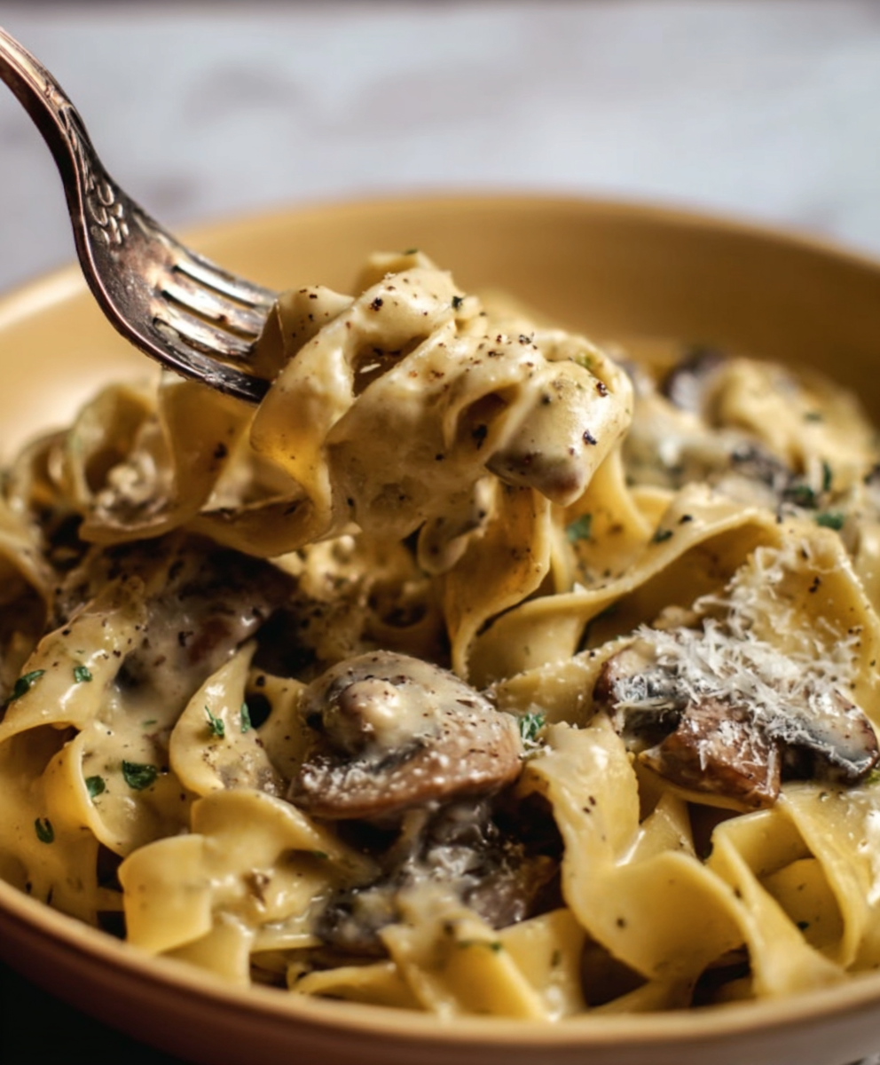 Gorgonzola Truffle Mushroom Pasta