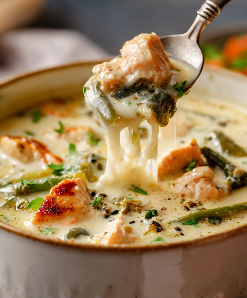 Hearty Chicken Chili Relleno Soup