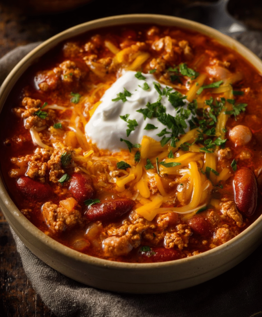 Hearty Ground Turkey Chili