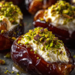Honey Pistachio Ricotta Stuffed Dates