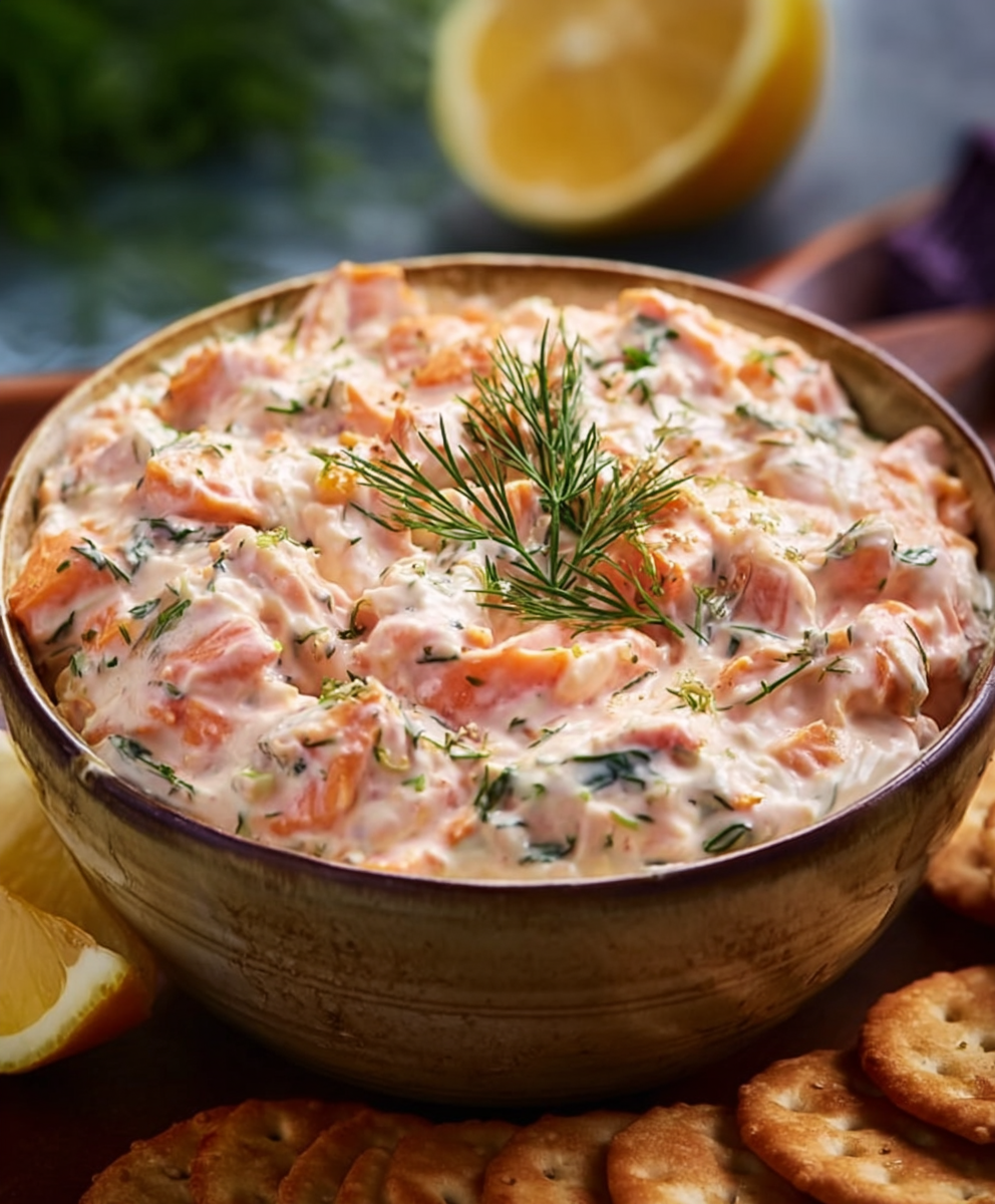 Irresistibly Creamy Lemon-Dill Salmon Dip