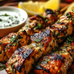 Juicy Greek Chicken Souvlaki