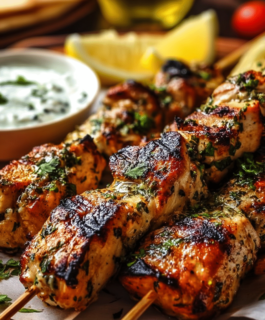 Juicy Greek Chicken Souvlaki