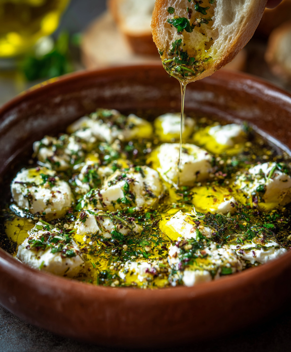 Mediterranean Feta Dipping Oil