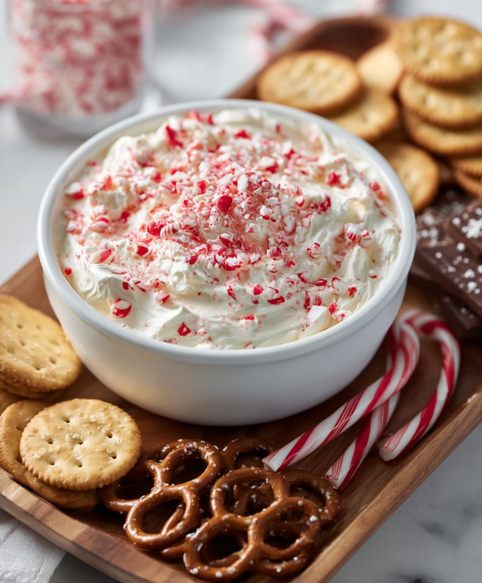 Minty Peppermint Cheesecake Dip
