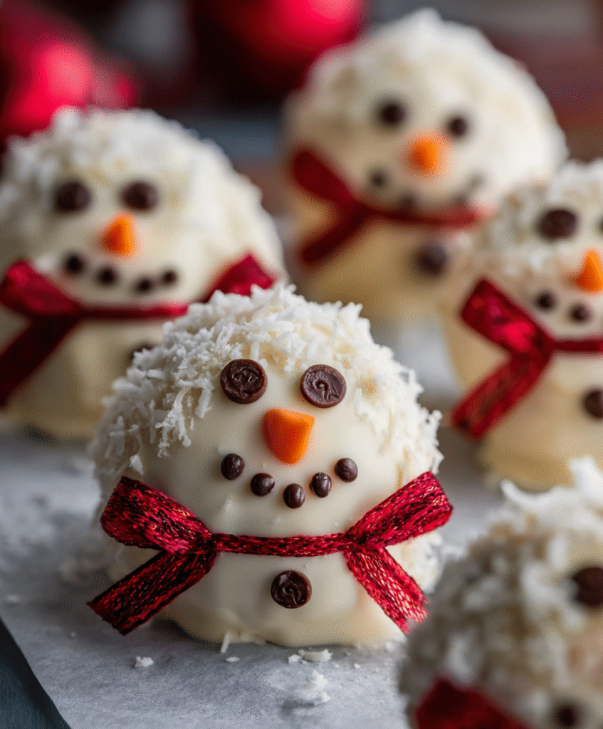 No-Bake Snowman Truffles