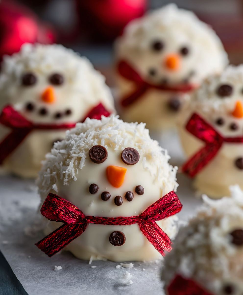 No-Bake Snowman Truffles