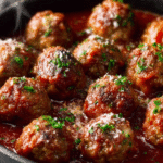 Oven-Baked Italian Meatballs in Marinara