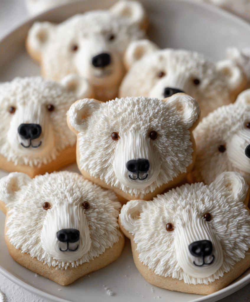 Polar Bear Buttercream Cookies