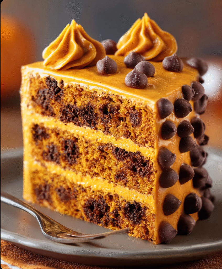 Pumpkin Chocolate Chip Layer Cake (Bakery-Style)