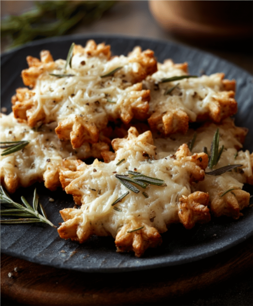 Rosemary-Parmesan Snowflake Cookies