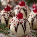 White Chocolate Christmas Cherry Bombs