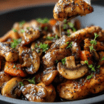 Black Pepper Chicken & Mushroom Skillet