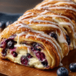 Blueberry Cream Cheese Pastry Braid