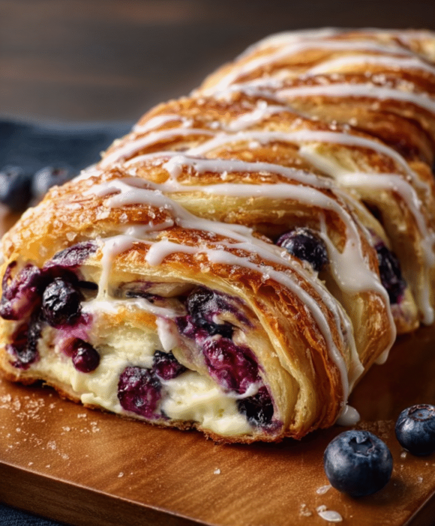 Blueberry Cream Cheese Pastry Braid