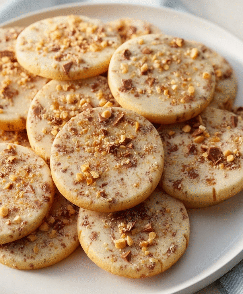 Buttery Toffee Icebox Cookies