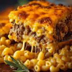 Cheesy Mac & Meatloaf Power Casserole