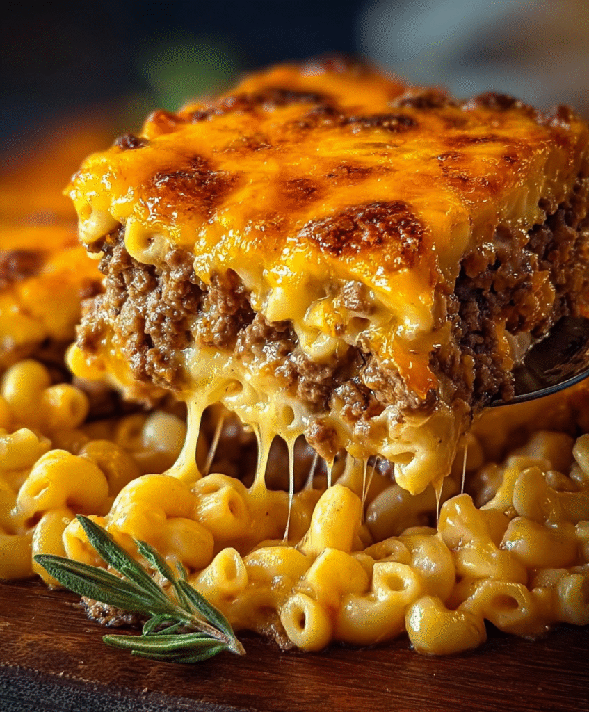Cheesy Mac & Meatloaf Power Casserole