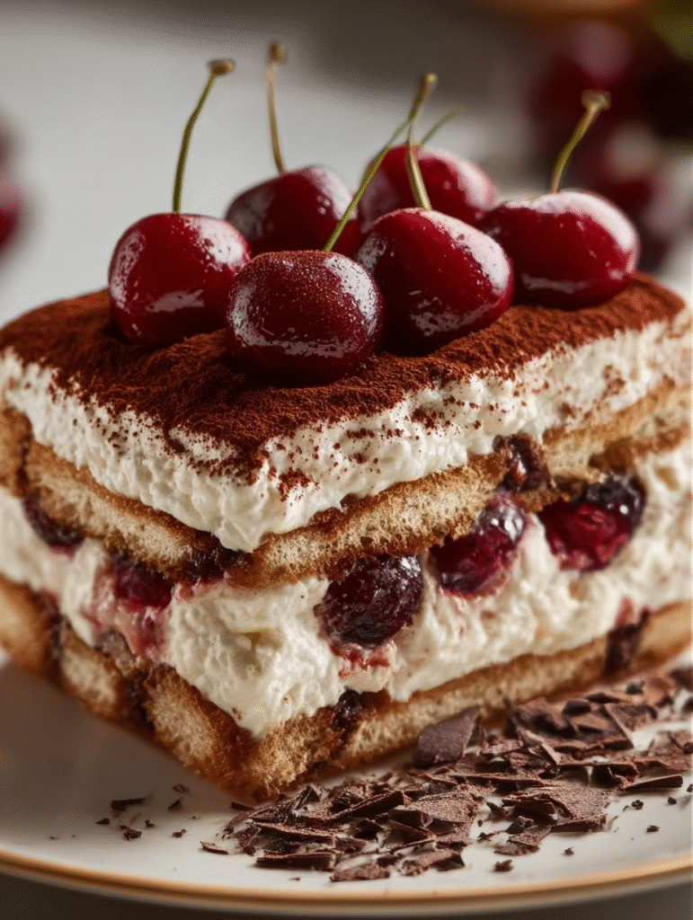 Cherry Amaretto Cloud Tiramisu