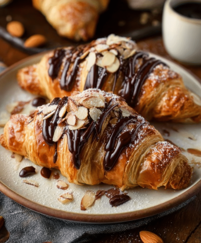 Chocolate Almond Bakery Croissants