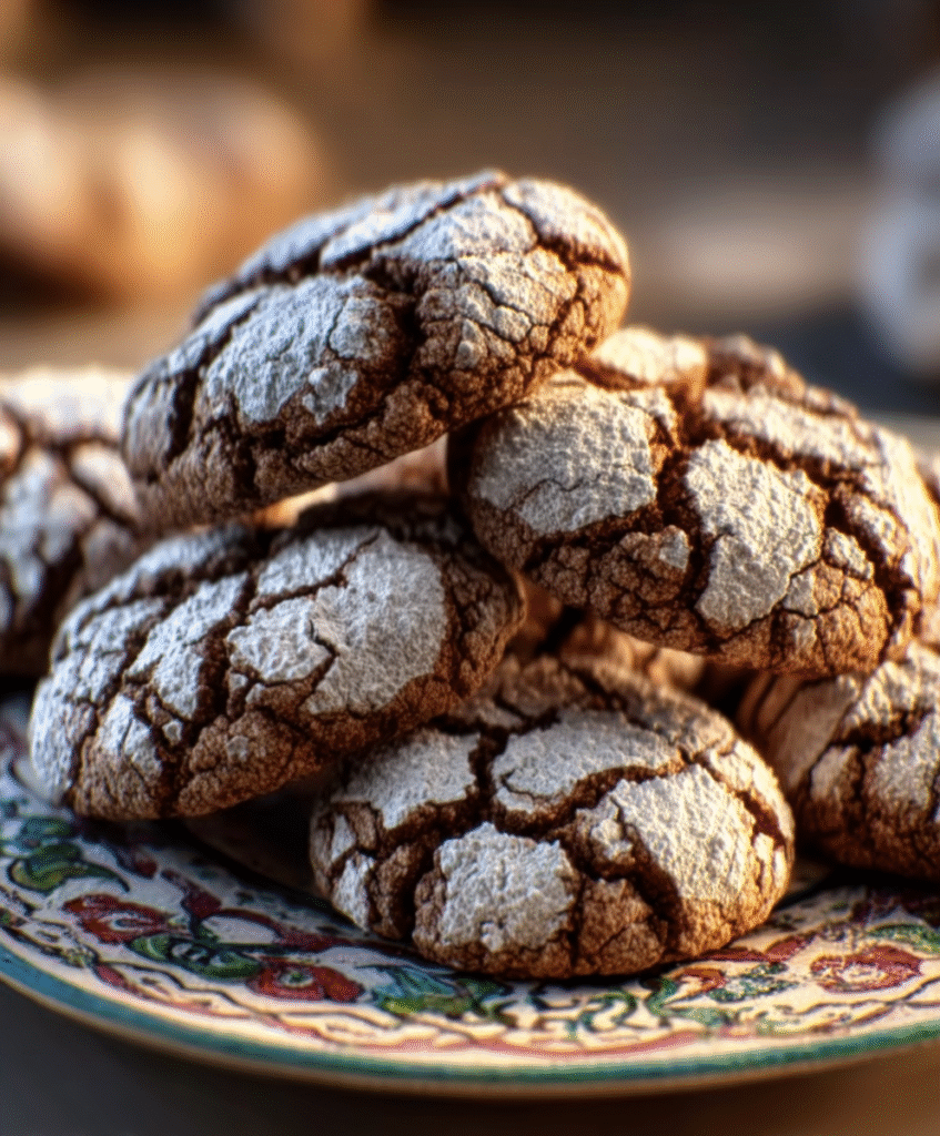 Cinnamon Coffee Crinkle Cookies