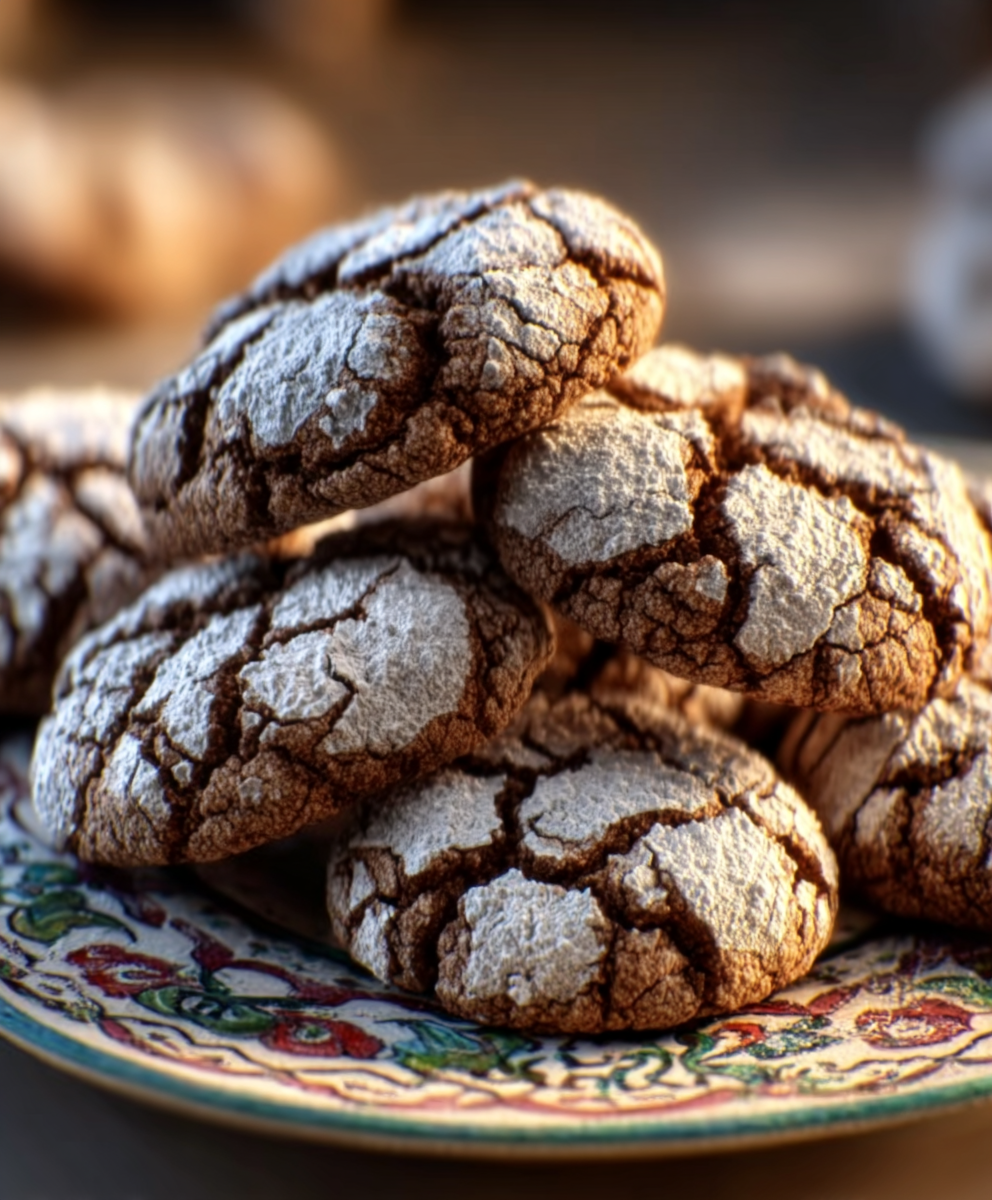 Cinnamon Coffee Crinkle Cookies