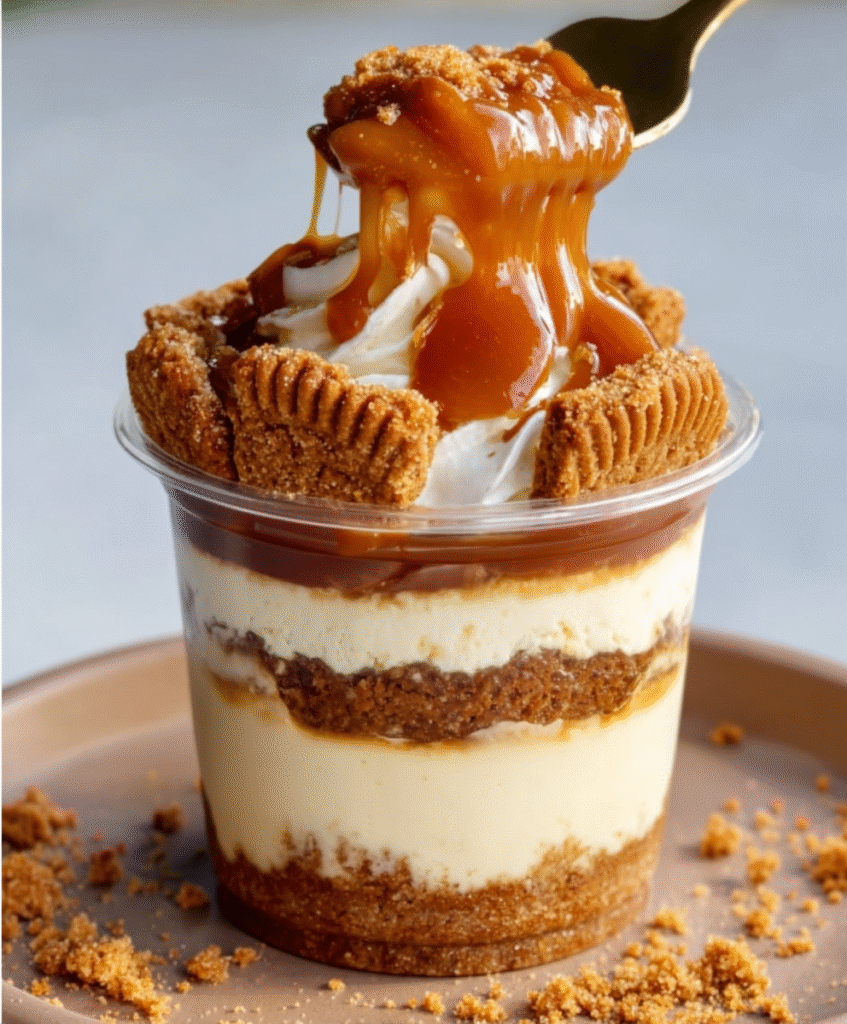 Cookie Butter Cheesecake Cups