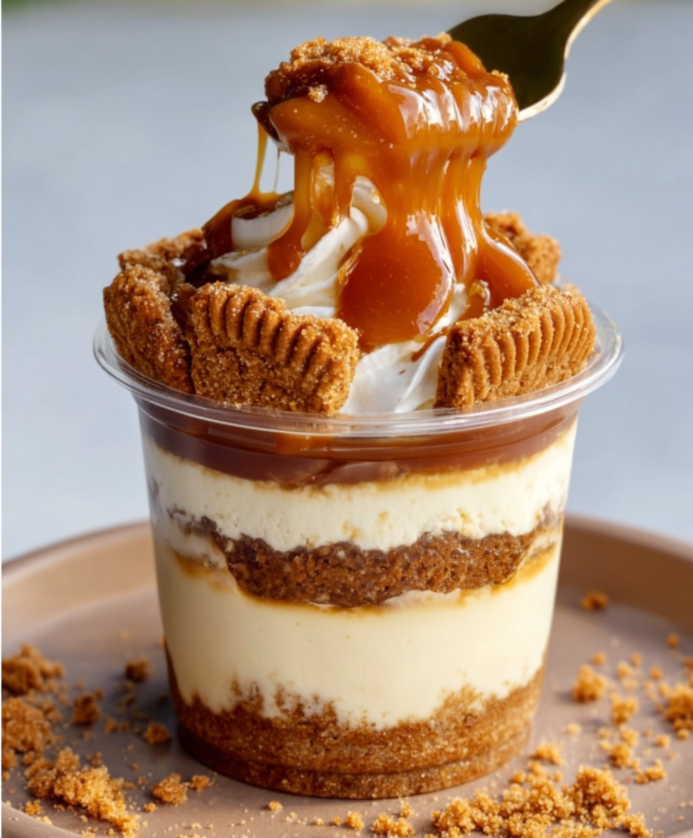 Cookie Butter Cheesecake Cups