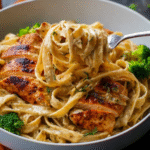 Creamy Cajun Chicken & Broccoli Alfredo Pasta