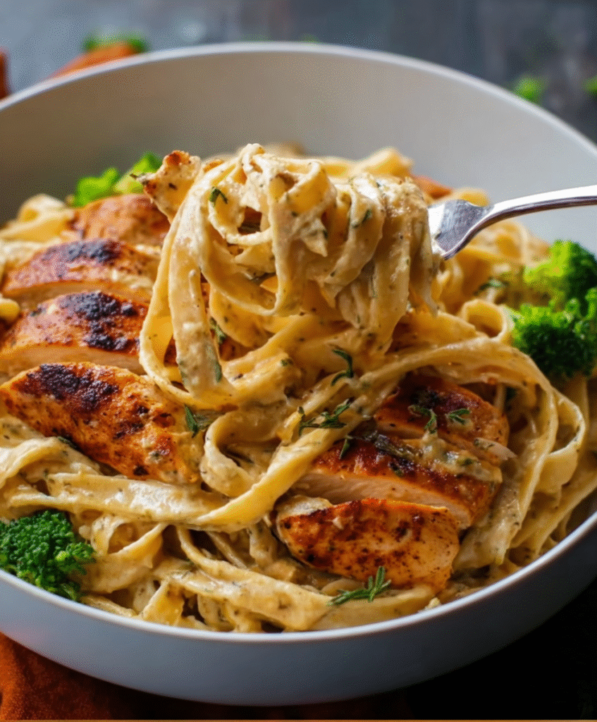 Creamy Cajun Chicken & Broccoli Alfredo Pasta