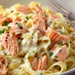 Creamy Garlic Salmon Alfredo