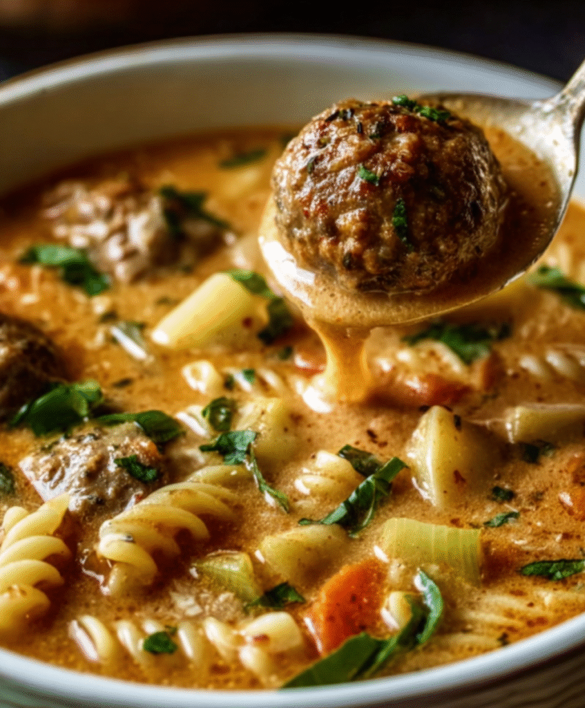 Creamy Italian Meatball Comfort Soup