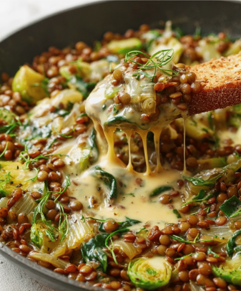 Creamy Linsen-Lauch-Pfanne (Lentil & Leek Skillet)