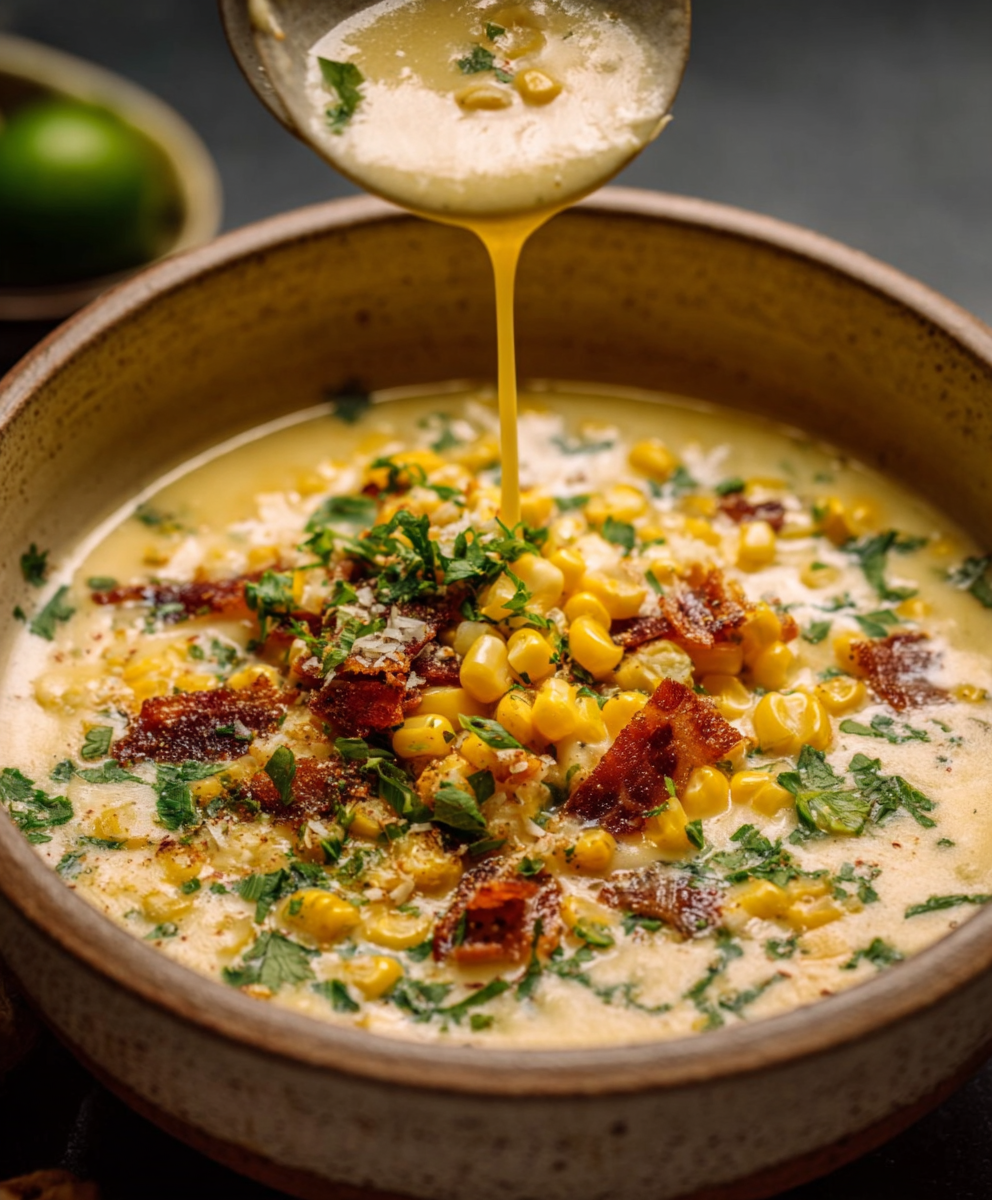 Creamy Mexican Street Corn Soup (Elote-Style)
