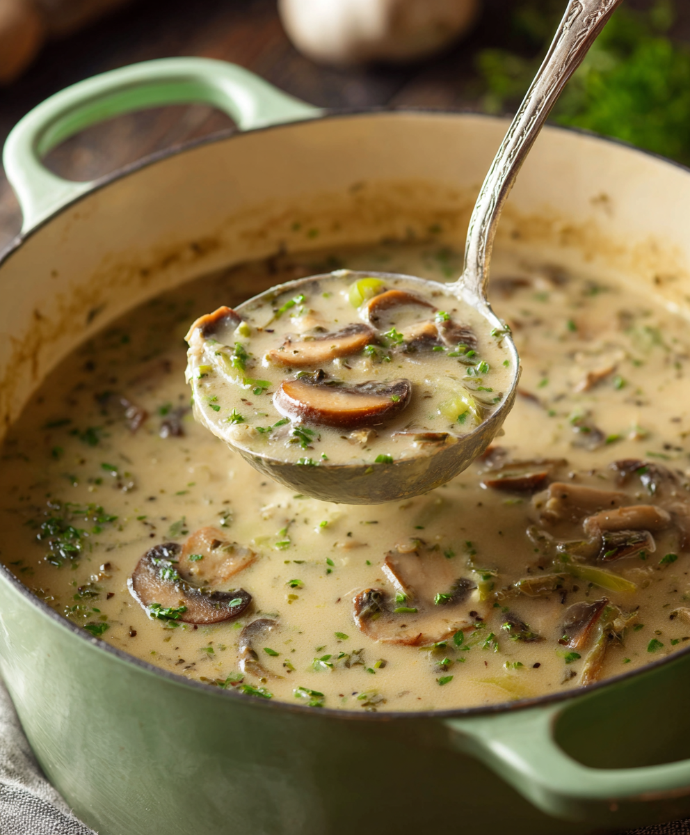 Creamy Mushroom & Celery Comfort Soup