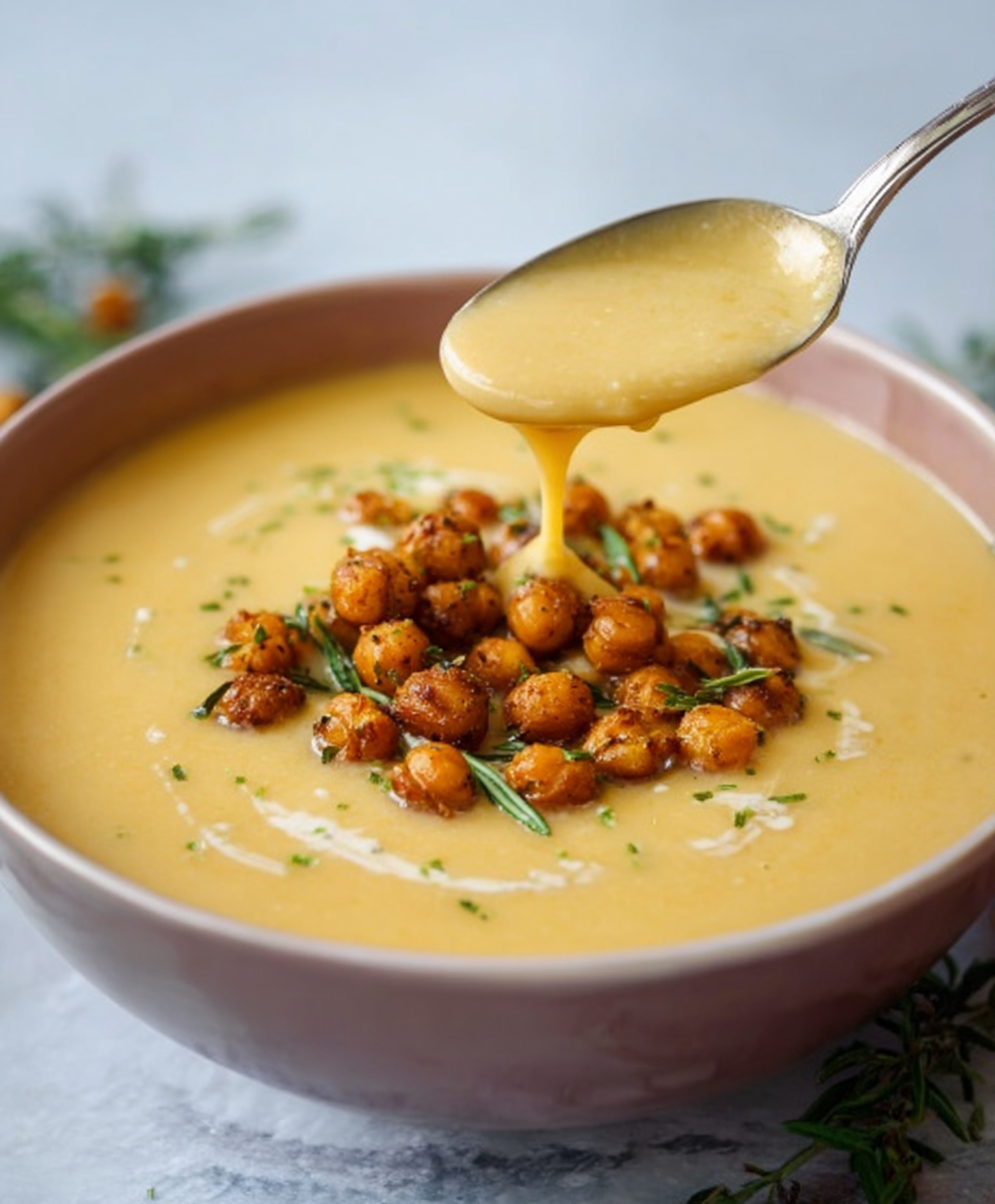 Creamy Smoked Gouda Cauliflower Soup