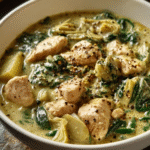 Creamy Spinach–Artichoke Chicken Stew