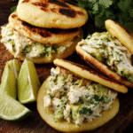 Crispy Arepas with Creamy Reina Pepiada Chicken
