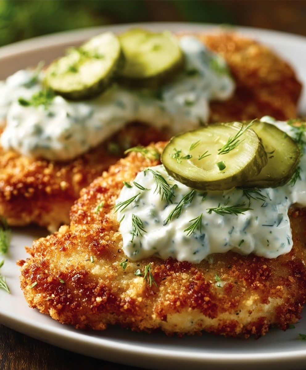 Crispy Dill Pickle Parmesan Chicken