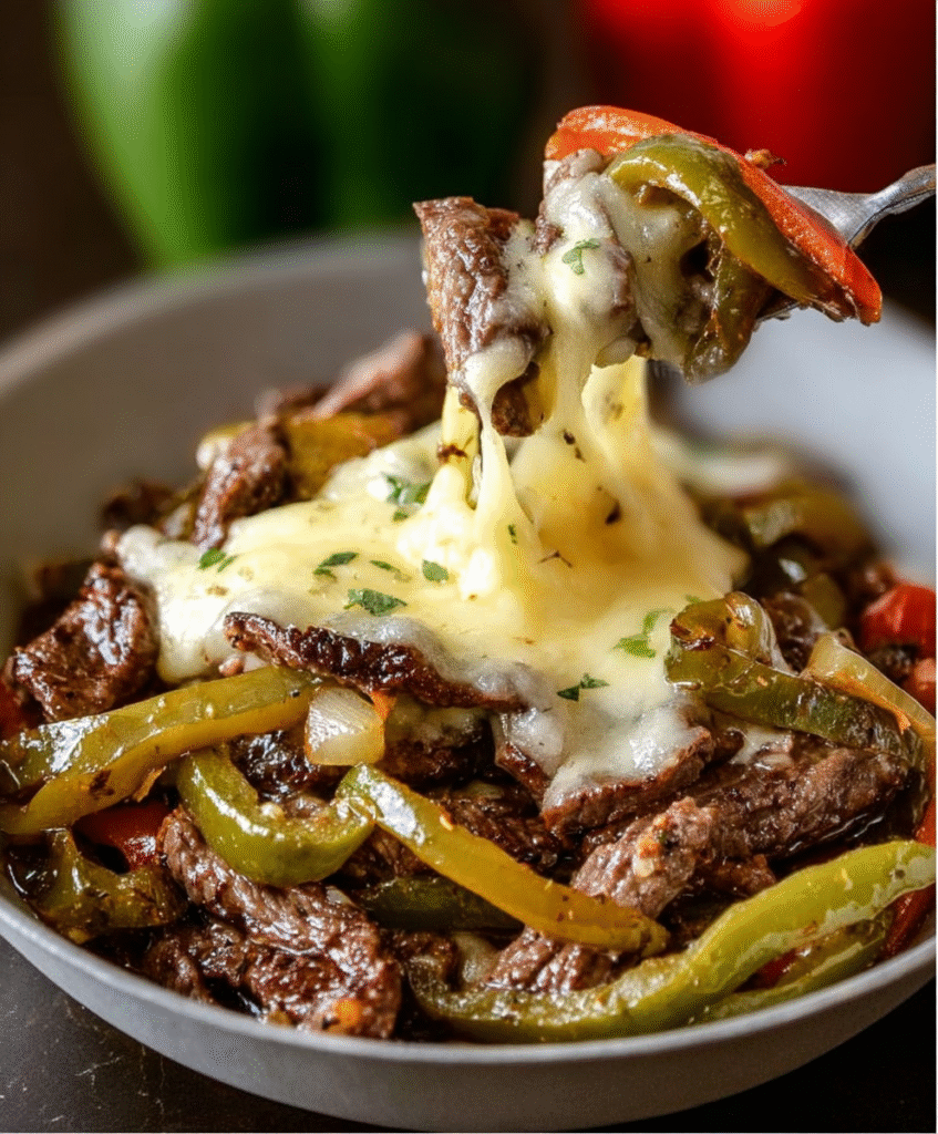 Easy Philly Cheesesteak Bowls