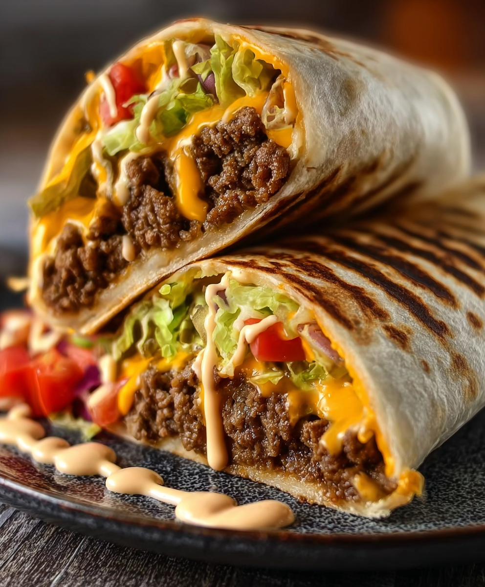 Homemade Big Mac Wraps with Special Sauce