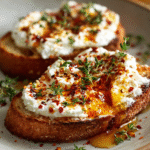 Hot Honey Ricotta Toast Bliss