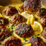 Juicy Greek Meatballs in Bright Lemon Sauce